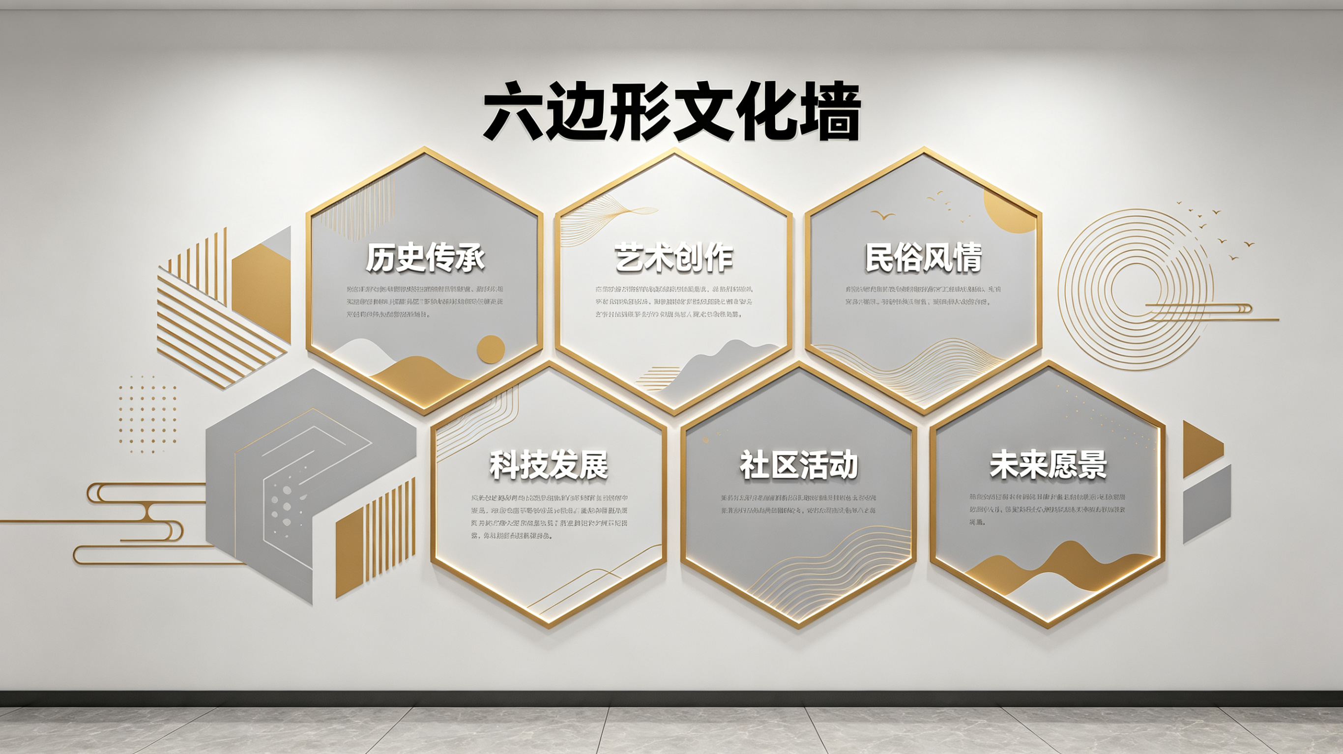 黔西企业文化墙 | 六边形信息美学